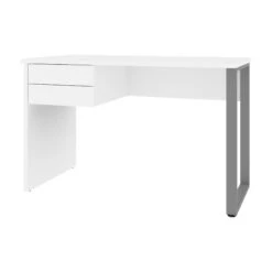 47" Refined Office Desk In White With U-Shaped Metal Leg 8 47" Refined Office Desk In White With U-Shaped Metal Leg -Home Decor Shop 1BO7RwHVeDbo2BoHj1Nxk2S2zK3p7O7U