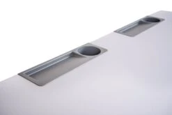 Luxor 48" Gray Standing Office Desk W/ Crank Handle And Built-In Water Bottle Holders -Home Decor Shop 2 student c 12