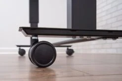 Luxor Black & Wood Standing Office Desk W/ Crank Handle And Built-In Cup Holders -Home Decor Shop 2 student c w 13