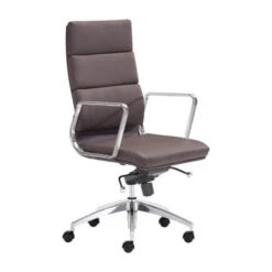Timeless High-Back Espresso Leatherette Office Chair
