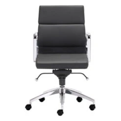 Timeless Low-Back Black Leatherette Office Chair -Home Decor Shop 205895 3 650x650 1