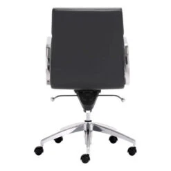 Timeless Low-Back Black Leatherette Office Chair -Home Decor Shop 205895 4 650x650 1