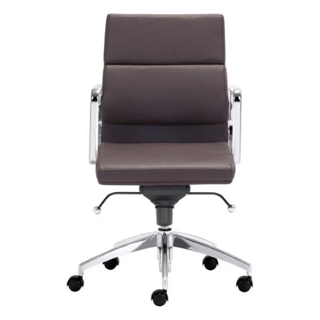 Timeless Low-Back Espresso Leatherette Office Chair 3 Timeless Low-Back Espresso Leatherette Office Chair - Image 3