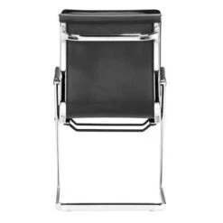 Ergonomic Black Chromed Steel Guest Or Conference Chair (Set Of 2) -Home Decor Shop 215210 4 650x650 1