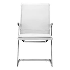 Ergonomic White Chromed Steel Guest Or Conference Chair (Set Of 2) -Home Decor Shop 215211 3 650x650 1