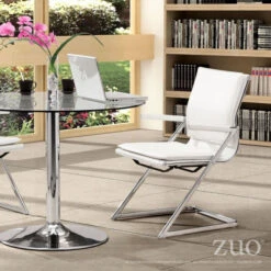 Ergonomic White Chromed Steel Guest Or Conference Chair (Set Of 2) -Home Decor Shop 215211 lifestyle 650x650 1