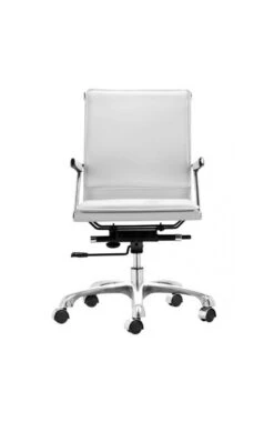 Modern White Leather & Chrome Office Or Conference Chair -Home Decor Shop 215214 3 702x1080 1