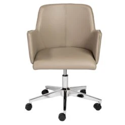Curved Professional Office Chair In Taupe