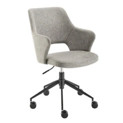 Light Gray And Black Graceful Office Chair