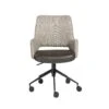 Light Gray Fabric & Dark Gray Leatherette Tilting Office Chair