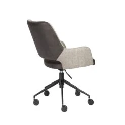 Light Gray Fabric & Dark Gray Leatherette Tilting Office Chair -Home Decor Shop 30483DKGRY 04
