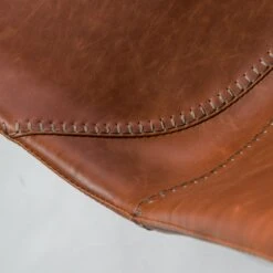 Brown Leatherette Guest Or Conference Chairs With Baseball Stitching (Set Of 2) -Home Decor Shop 30486DKBRN 07