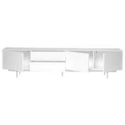82" Low-Profile White Lacquer Storage Credenza -Home Decor Shop 31015WHT 04