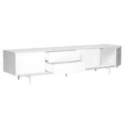 82" Low-Profile White Lacquer Storage Credenza -Home Decor Shop 31015WHT 05