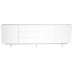 Gorgeous 84" Office Credenza W/ White Lacquer