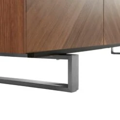 Stylish 79" Storage Credenza In American Walnut And Brushed Stainless Steel 9 Stylish 79" Storage Credenza In American Walnut And Brushed Stainless Steel -Home Decor Shop 31026WAL KIT 05