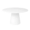 53" White Meeting Table With Round Top And Pedestal Base