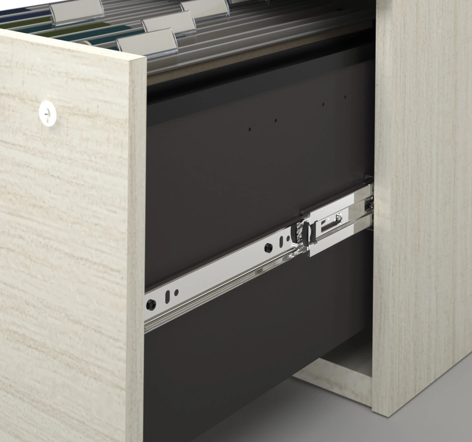 White Chocolate Premium Modern U-shaped Desk With Hutch 4 White Chocolate Premium Modern U-shaped Desk With Hutch - Image 4