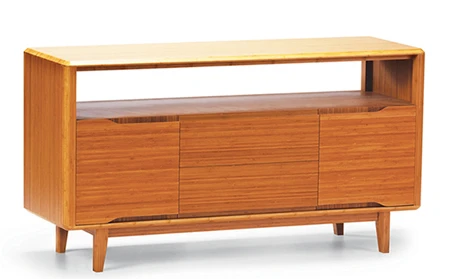 Solid Bamboo 54" Credenza In Caramel Finish 1 Solid Bamboo 54" Credenza In Caramel Finish