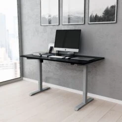 55" Adjustable Height Desk In Black