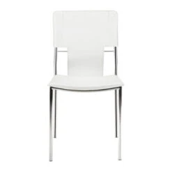 Classic White Leatherette Guest Or Conference Chair (Set Of 4) -Home Decor Shop 404132 3 650x650 1