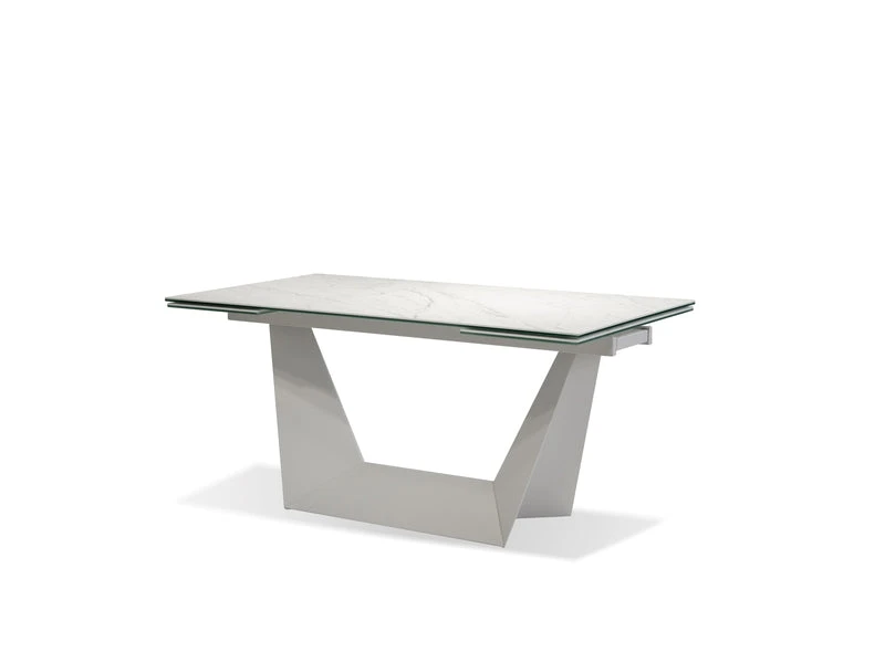 Sturdy White Conference Table Or Executive Desk With Ceramic Glass Top - Image 4