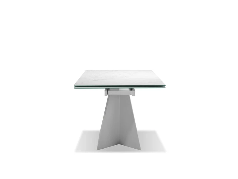 Sturdy White Conference Table Or Executive Desk With Ceramic Glass Top - Image 5