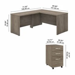 Modern Hickory 60" X 72" L-shaped Desk With Mobile Pedestal -Home Decor Shop 452626045dc24eb23716f5c1763ff01d320befe5 426d86f1 3252 4082 8f0d 27a9757c4793