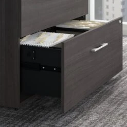 72" Modern U-Shaped Executive Office Desk With Max Storage In Storm Gray -Home Decor Shop 485848ad05962b0102f36ef7d54d87687236cee9