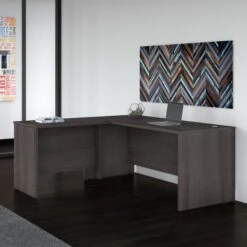 Storm Gray 72" X 72" L-shaped Reversible Office Desk