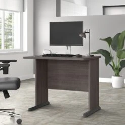 36" Modern Office Desk In Storm Gray