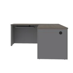 Bark Gray And Slate Premium Single-Pedestal L-shaped Desk -Home Decor Shop 4mtlY7pL6n03k00oh3NHb5EgX684RvK6