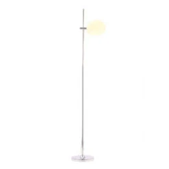 Minimalist Floor Lamp W/ Frosted Glass Shade