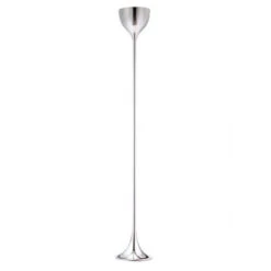 Slim & Subtle Silver Chrome Office Floor Lamp