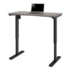 48" Bark Gray Office Desk With Electric Height Adjustment From 28" - 45"