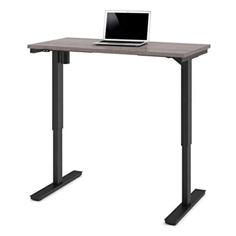 48" Bark Gray Office Desk With Electric Height Adjustment From 28" - 45" 1 48" Bark Gray Office Desk With Electric Height Adjustment From 28" - 45"