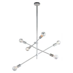 Silver Chrome Artistic Bare Bulb Ceiling Lamp -Home Decor Shop 56059 3 650x650 1