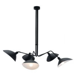 Adjustable Scoop-Style Hanging Ceiling Light In Black & White -Home Decor Shop 56062 3 650x650 1