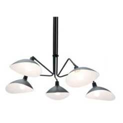 Adjustable Scoop-Style Hanging Ceiling Light In Black & White -Home Decor Shop 56062 4 650x650 1