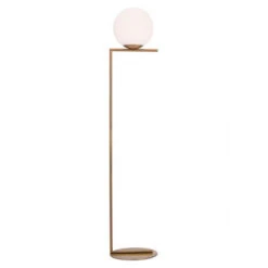 Brushed Brass Minimalist Floor Lamp W/ Orb Lamp -Home Decor Shop 56075 2 650x650 1