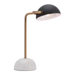 Black & Gold Desk Lamp W/ Marble Base