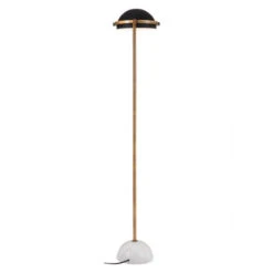 Black & Gold Floor Lamp W/ Marble Base -Home Decor Shop 56077 3 650x650 1