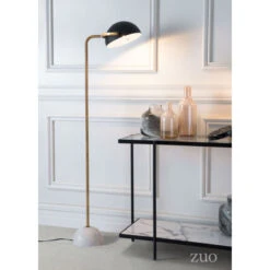 Black & Gold Floor Lamp W/ Marble Base -Home Decor Shop 56077 lifestyle 650x650 1