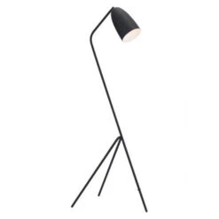 Unique & Sleek Tripod-Style Office Floor Lamp In Black