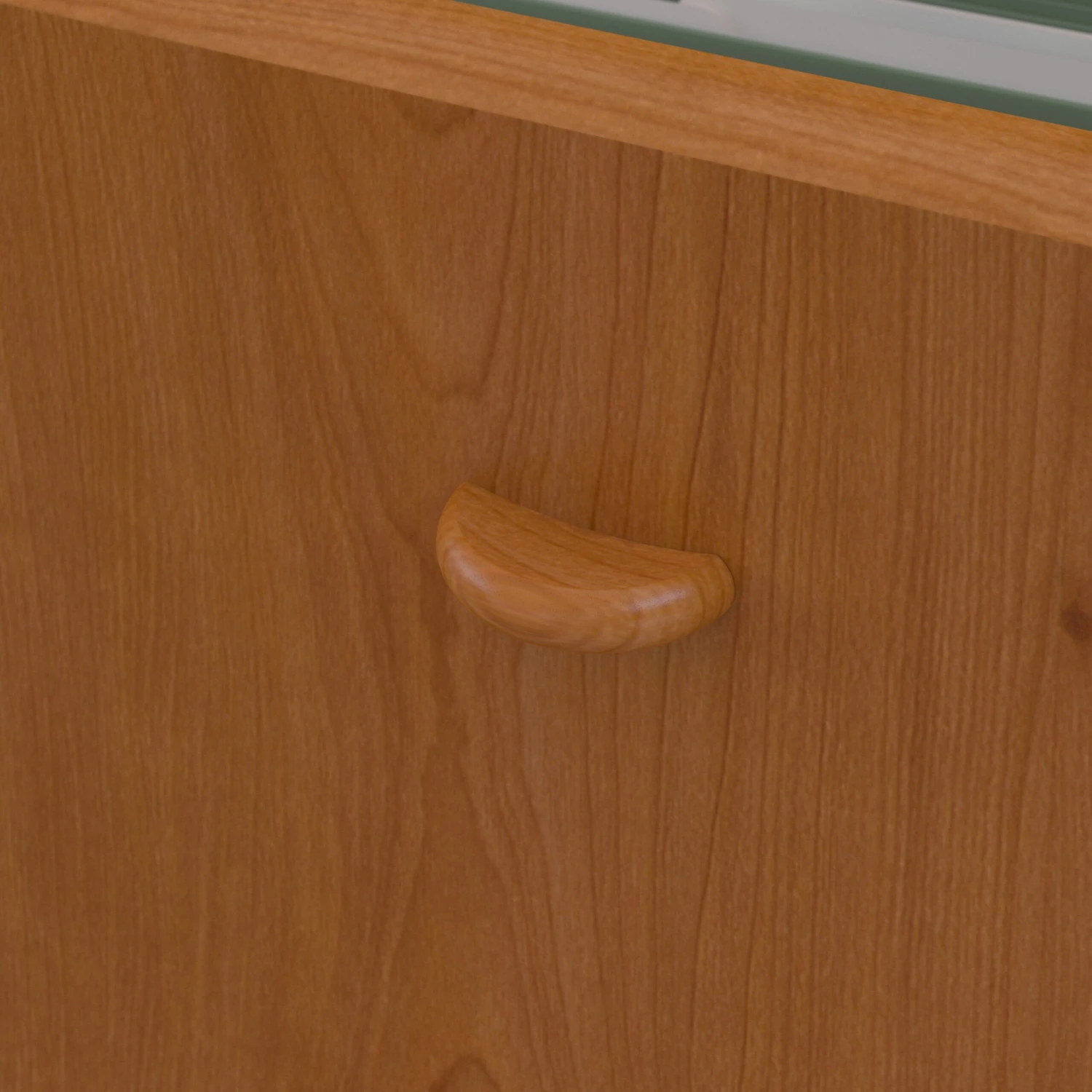 48" Corner Office Desk With Return And Mobile Pedestal In Natural Cherry/Slate 5 48" Corner Office Desk With Return And Mobile Pedestal In Natural Cherry/Slate - Image 5