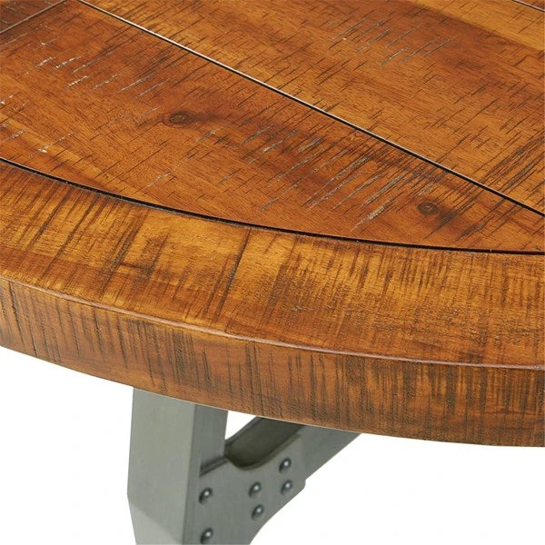 Round 54" Acacia Meeting Table In Amber Finish 2 Round 54" Acacia Meeting Table In Amber Finish - Image 2