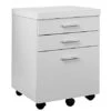Premium Mobile File Cabinet In White Finish