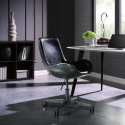 Scoop-Style Distressed Caramel Office Chair -Home Decor Shop 6300001 D2 6 preview