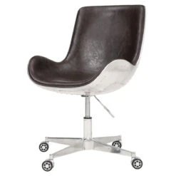 Scoop-Style Distressed Caramel Office Chair -Home Decor Shop 6300001 D2 preview