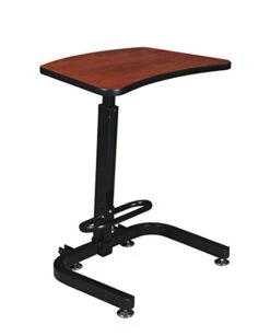 Compact 26" Sit-Stand Desk With Height Adjustment In Cherry